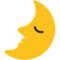 First Quarter Moon With Face emoji on Google